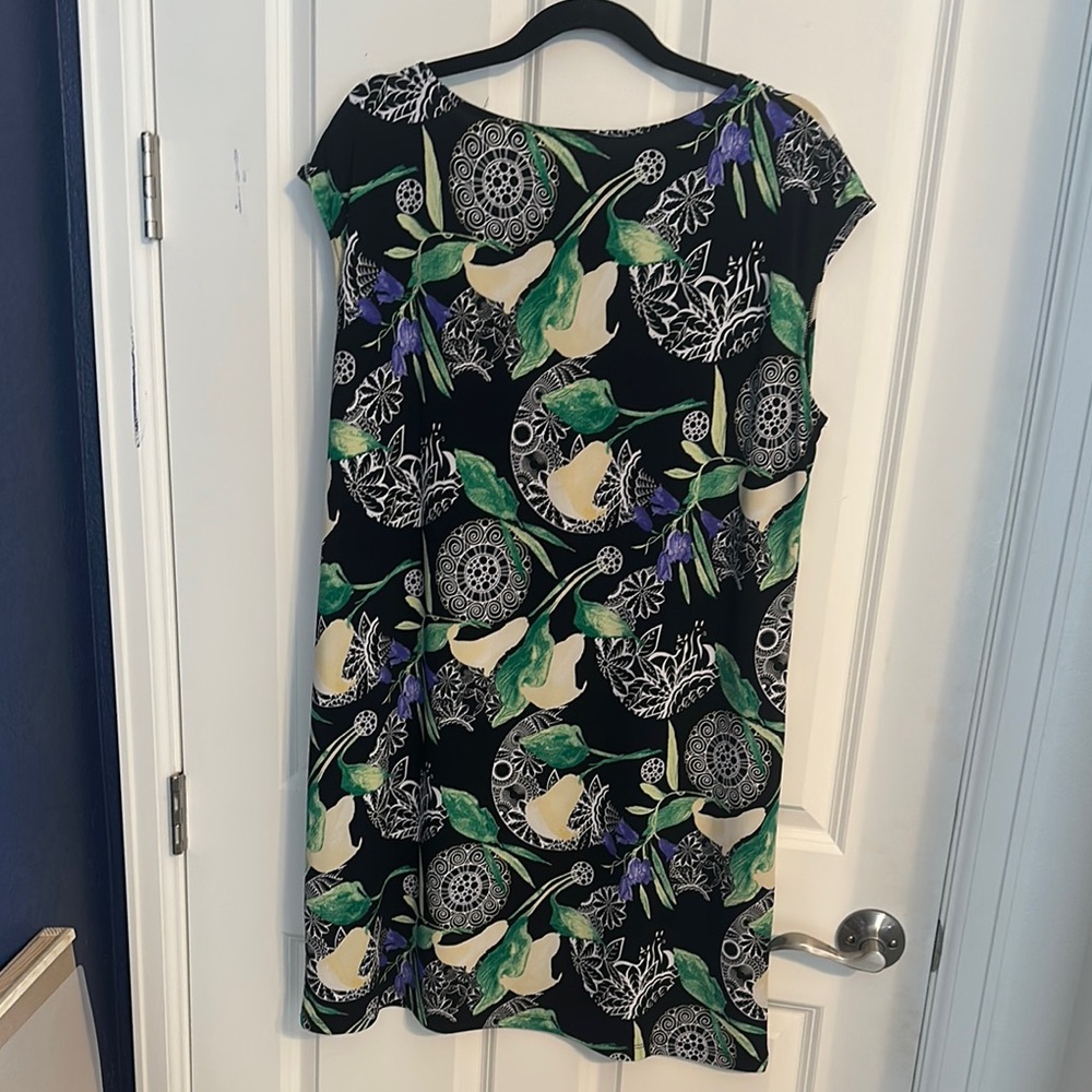 Chico's Floral Print Black Dress - Picture 4 of 4